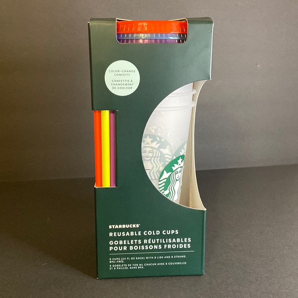 Starbucks Color-Change Confetti Reusable Cold Cups